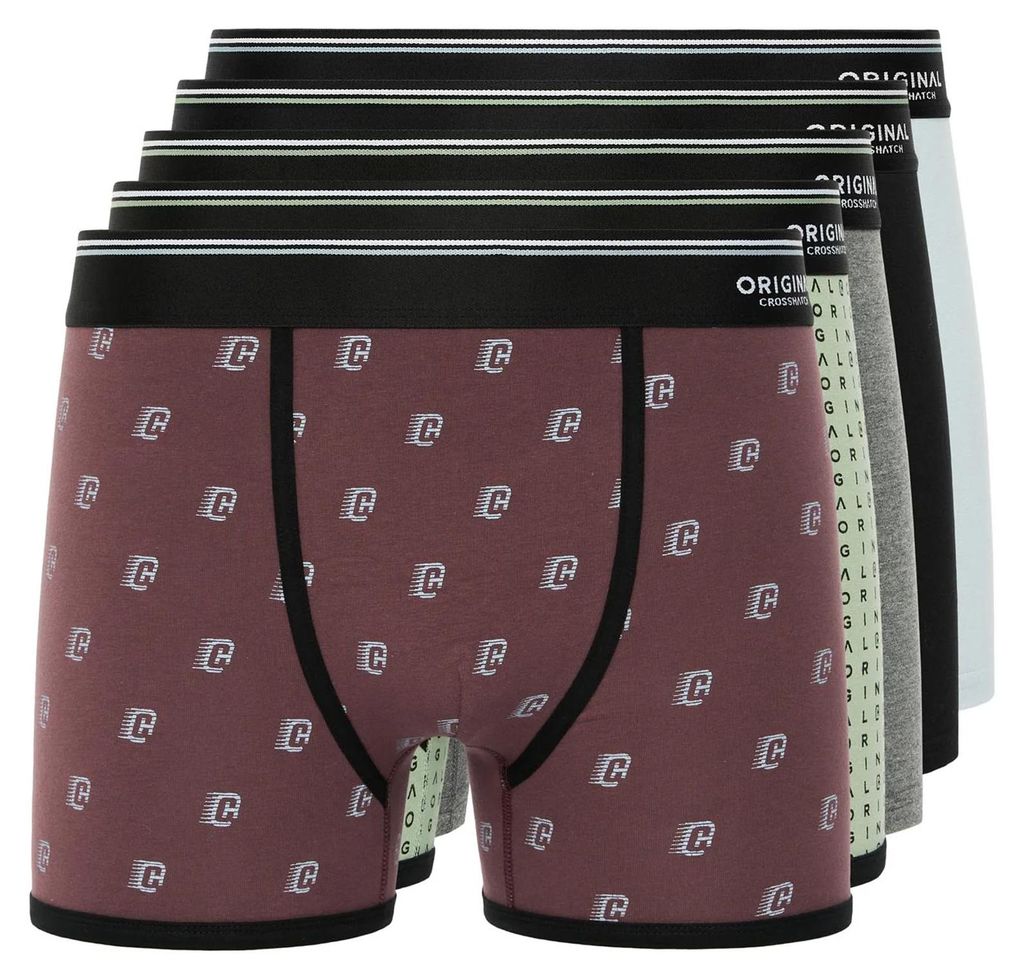 Crosshatch - "Motifix" Boxershorts für Herren (5er-Pack) BG2582 (XL) (Bunt)