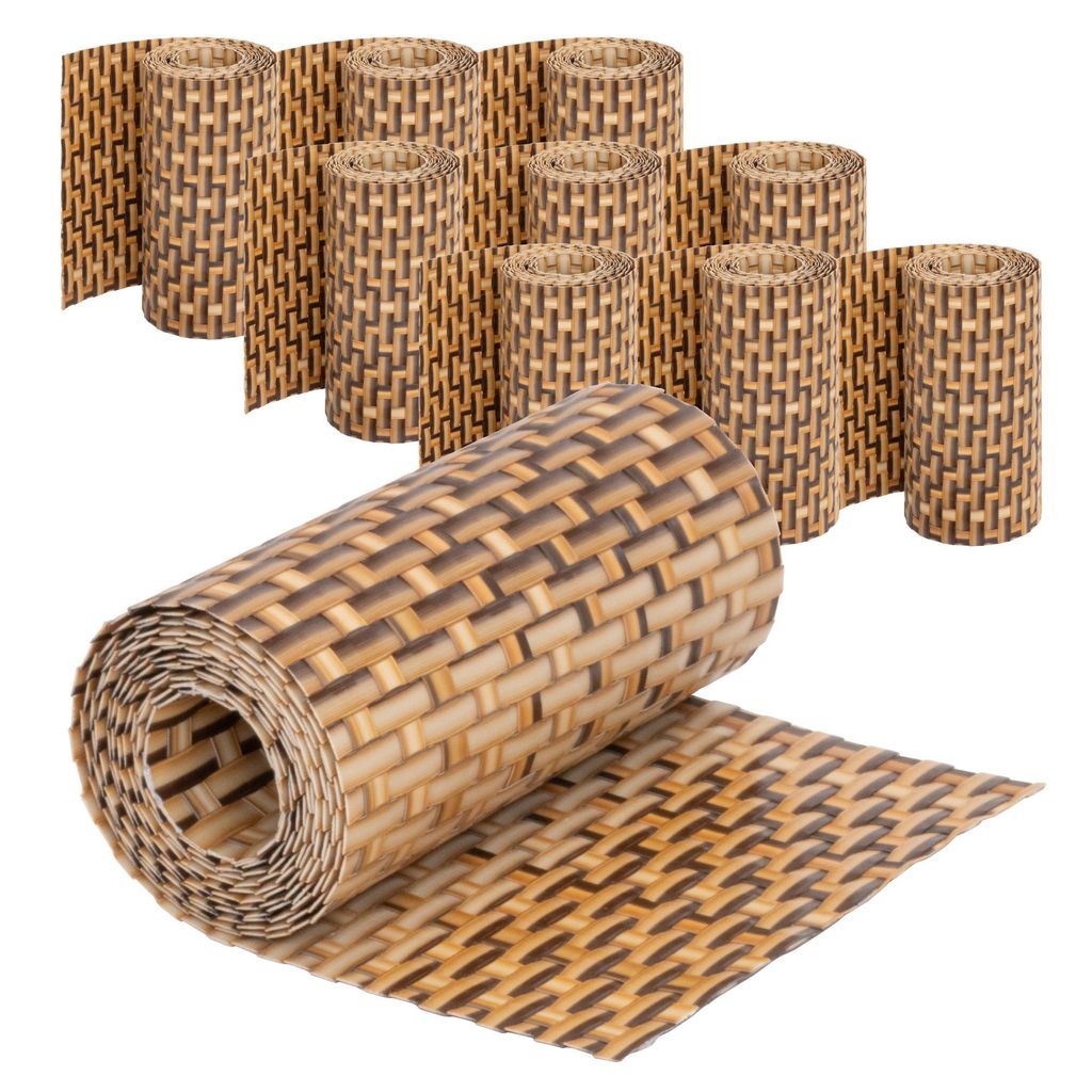 Jardinion Sichtschutzstreifen Rattan Optik 250 x 19cm, 10 Produktbild 