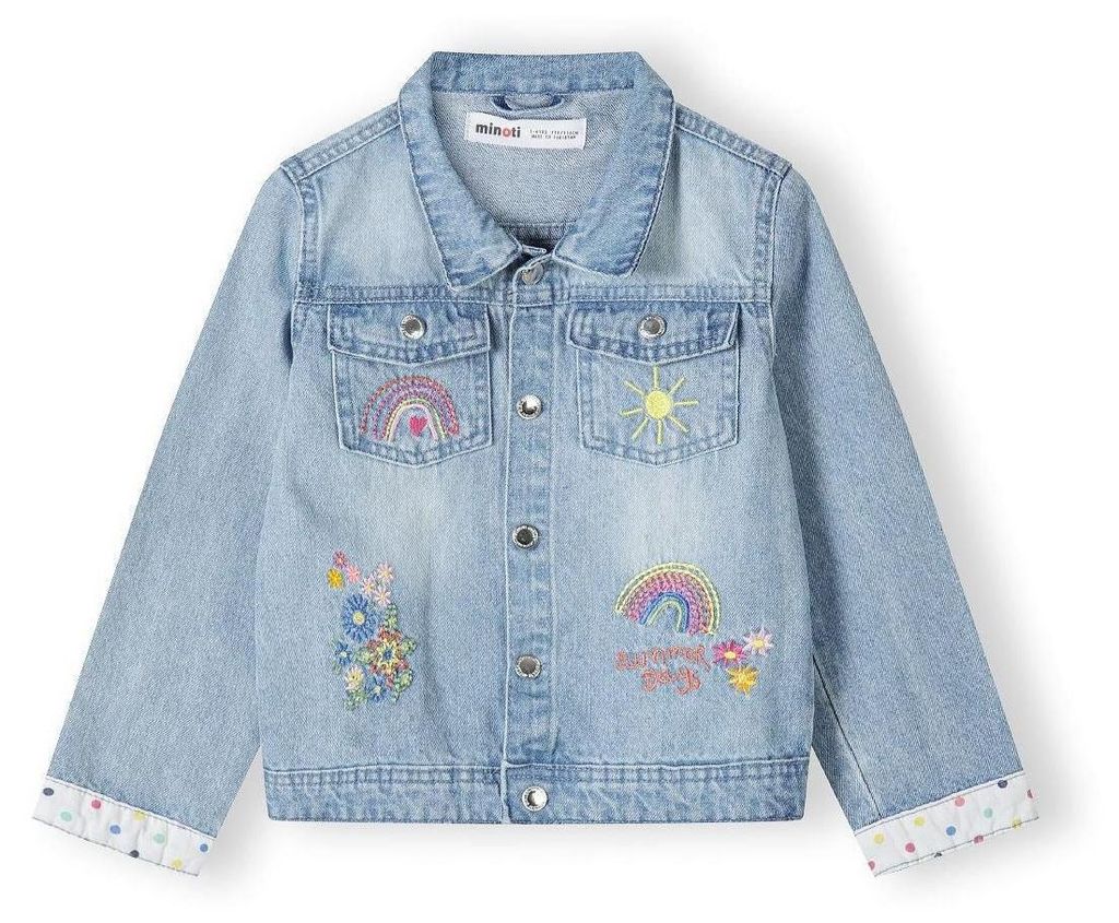 Minoti Jeansjacken Baumwolle Blau Gr. 110 für Mädchen Produktbild 