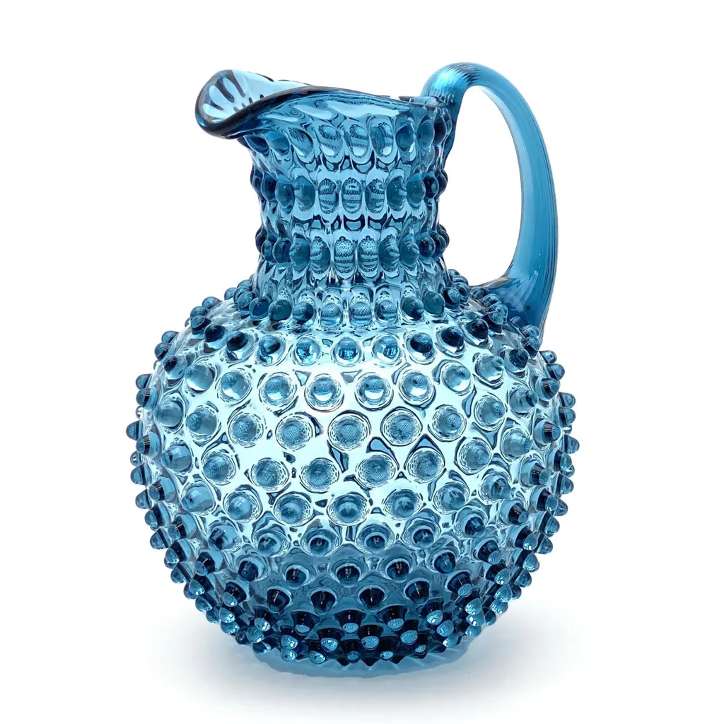 Brocca in cristallo soffiato a bocca da 2 litri Colore: Blu fumo