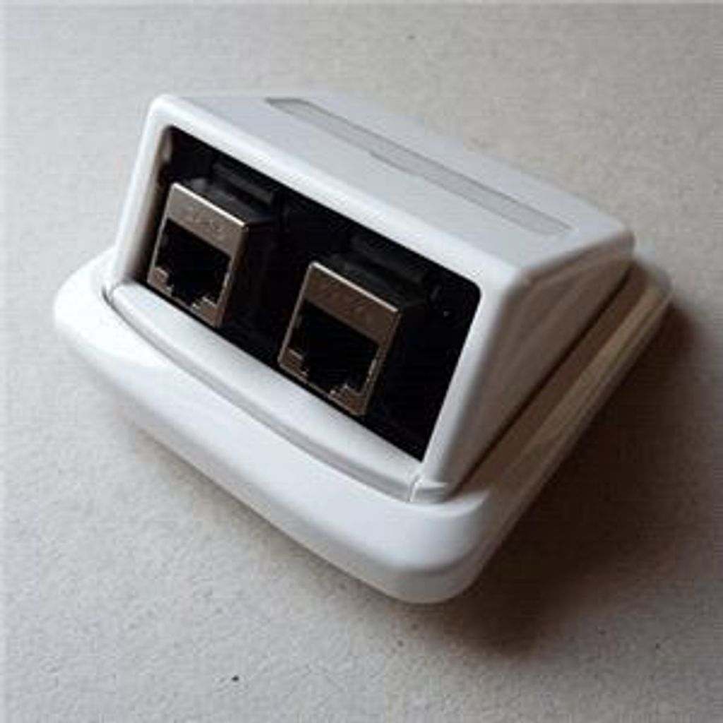 Dvojzásuvka TANGO 2xRJ45 cat5e STP bílá