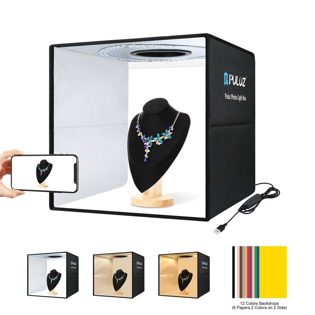 LED Fotografie Lichtkasten Portable Folding 10 Level Helligkeit Adjustable 3200K-6500K Dual Color Temperature Photo Studio Box