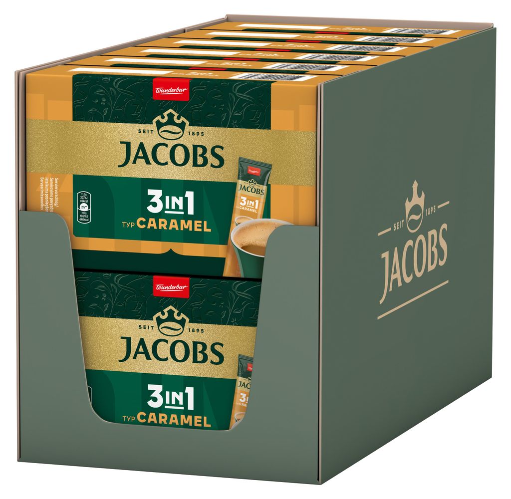 JACOBS Löskaffee 3in1 Typ Caramel 12x10 Getränke Sticks Produktbild 