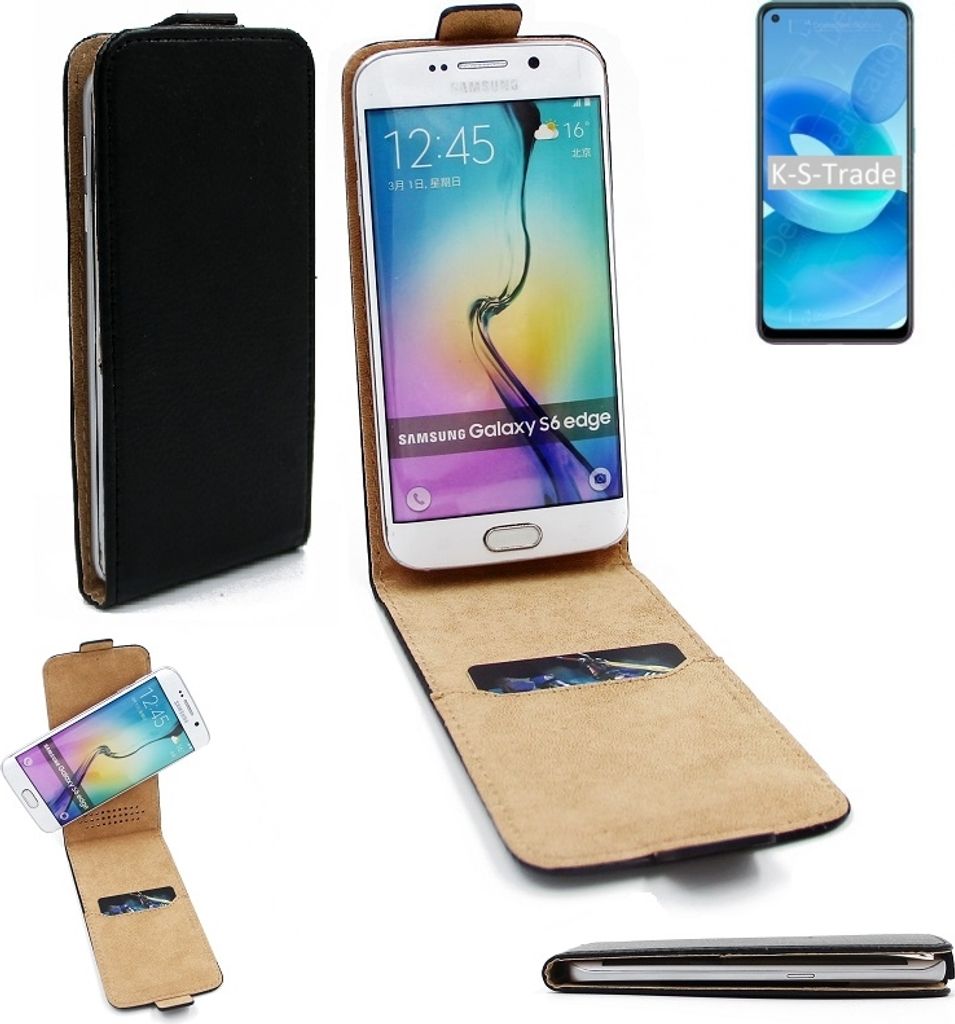 K-S-Trade Schutz-Hülle Handy-Hülle kompatibel mit Oppo A95 5G Flipstyle 360° Smartphone Tasche, schwarz, Case Flip cover