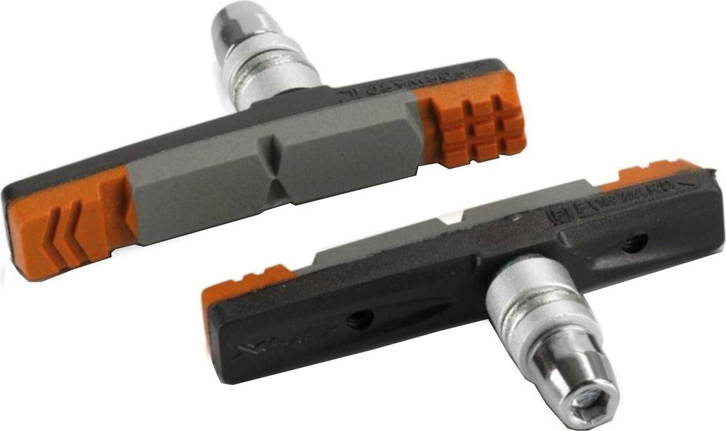 XLC Bremsschuhe BS-V09 V-Brake, 2 Paar, 70mm, 3-farbig Produktbild 