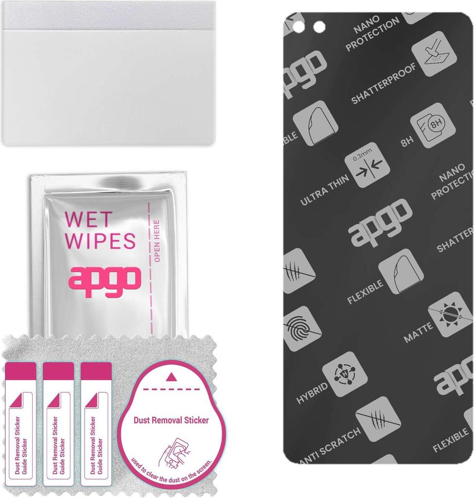 apgo Hybrid Schutzglas, Matt, kompatibel mit Motorola Moto Edge S, Flexible Nano Glass, toller Ersatz für Hartglas, kratzfester Displayschutzglas,...