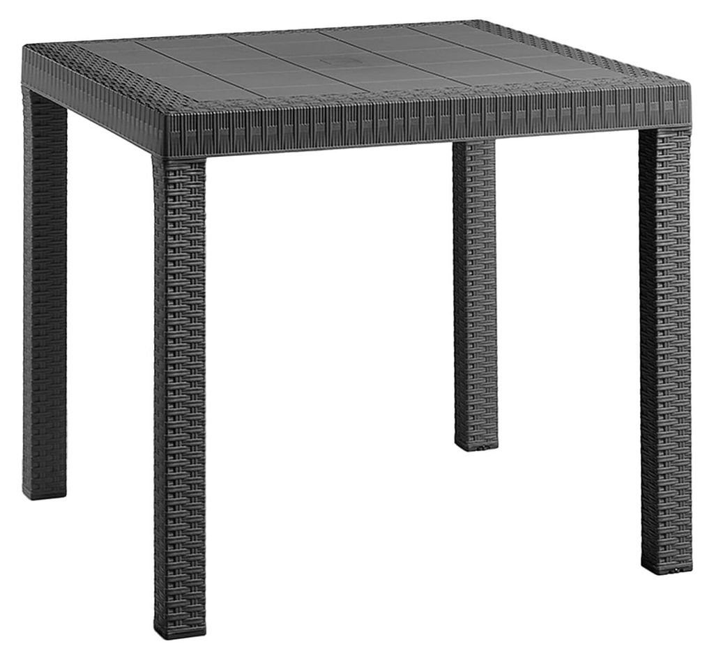 Tavolo quadrato 80x80 cm da esterno giardino in wicker Immagine del prodotto 