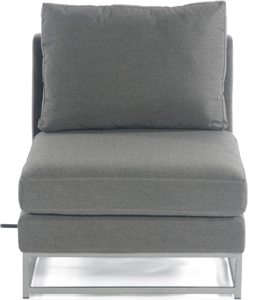 Sonnenpartner Lounge-Mittelmodul Unique Aluminium mit Kissen anthrazit Loungesessel Sunbrella