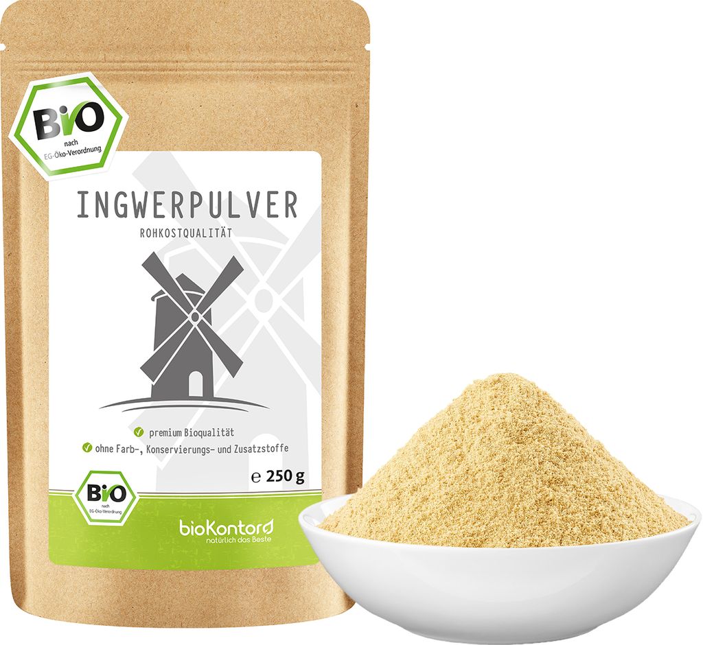 Ingwerpulver gemahlen 250 g I 100% natürlich und rein - Produktbild