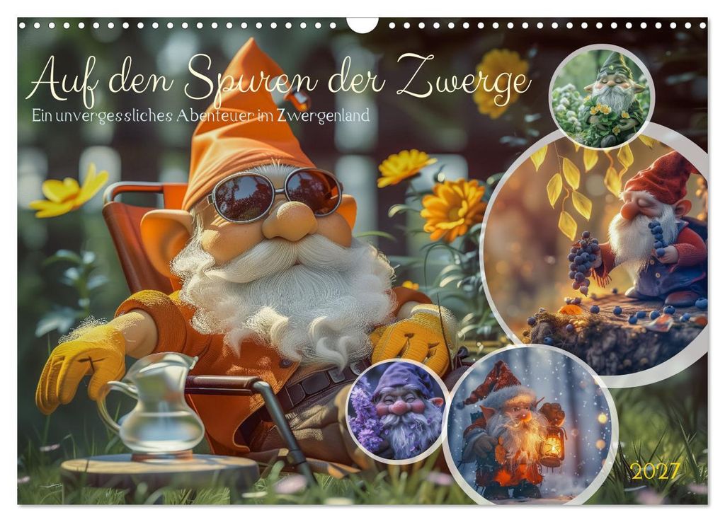 Auf den Spuren der Zwerge (Wandkalender 2027 DIN A3 quer), CALVENDO Monatskalender