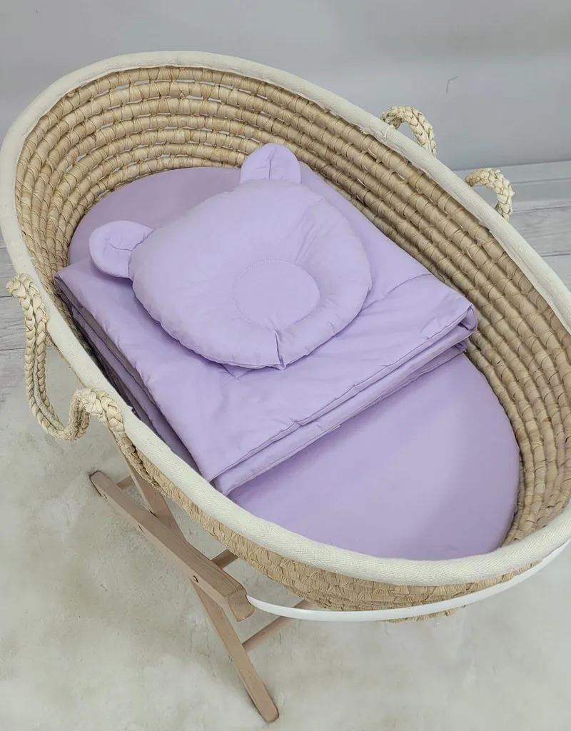 Aménager le lit de bébé avec cet ensemble Nounours 2 pièces violet doux - 3