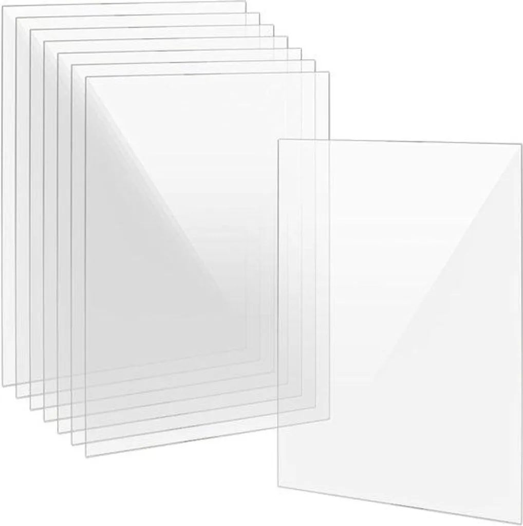 8 Panneaux en Acrylique 2mm pour Remplacement Verre Cadre et Dessin