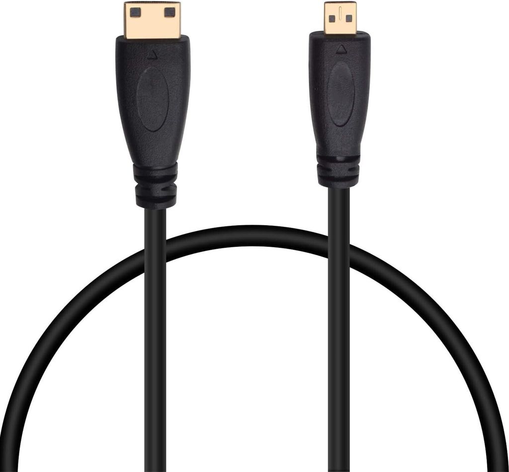 HDMI auf Mini HDMI Kabel, Mini HDMI auf HDMI 1M, Micro HDMI Adapter 1080p für Audio-Video-Signalübertragung, Kompatibel mit Kamera-Tablet-Monitor