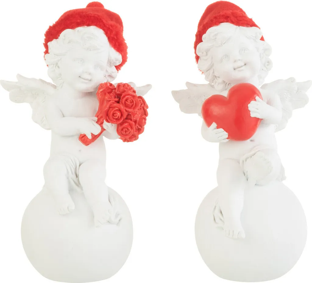 Ange de Noël Incassable en Poly Rouge et Blanc pour Déco Sécurisée