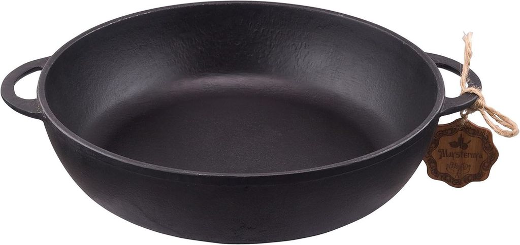 Servierpfanne Gusspfanne Bratpfanne aus Gusseisen Gussbratpfanne 26cm