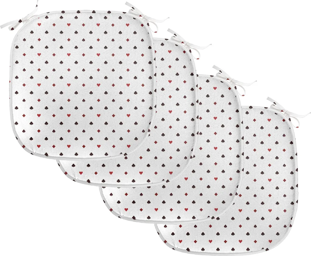 Lot 4 Coussins Anti-Glisse et Anti-Tache pour Chaise de Salle à Manger