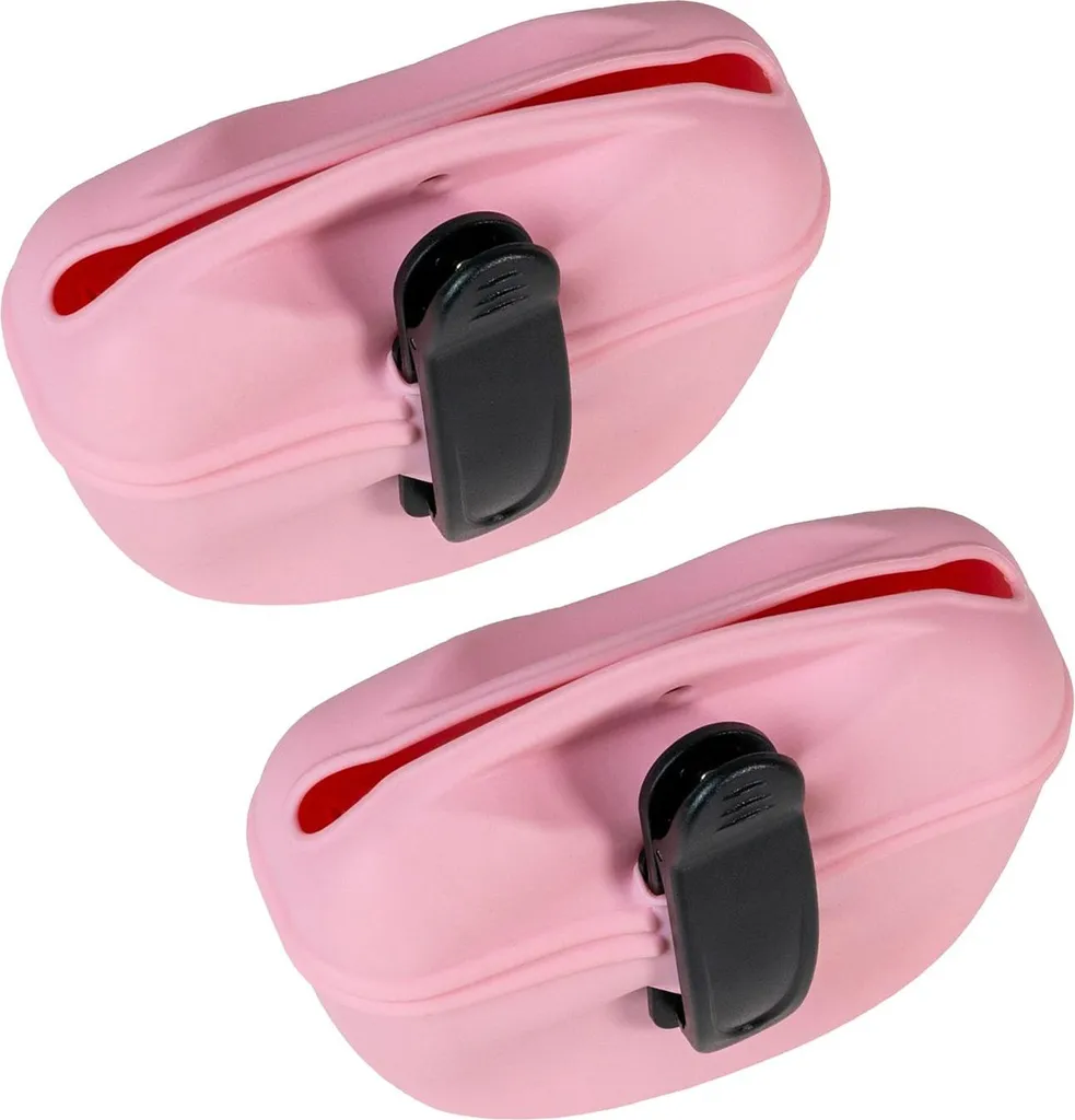 Set 2 Porta Snack Cane Silicone Intirilife Rosa Clip Addestramento
