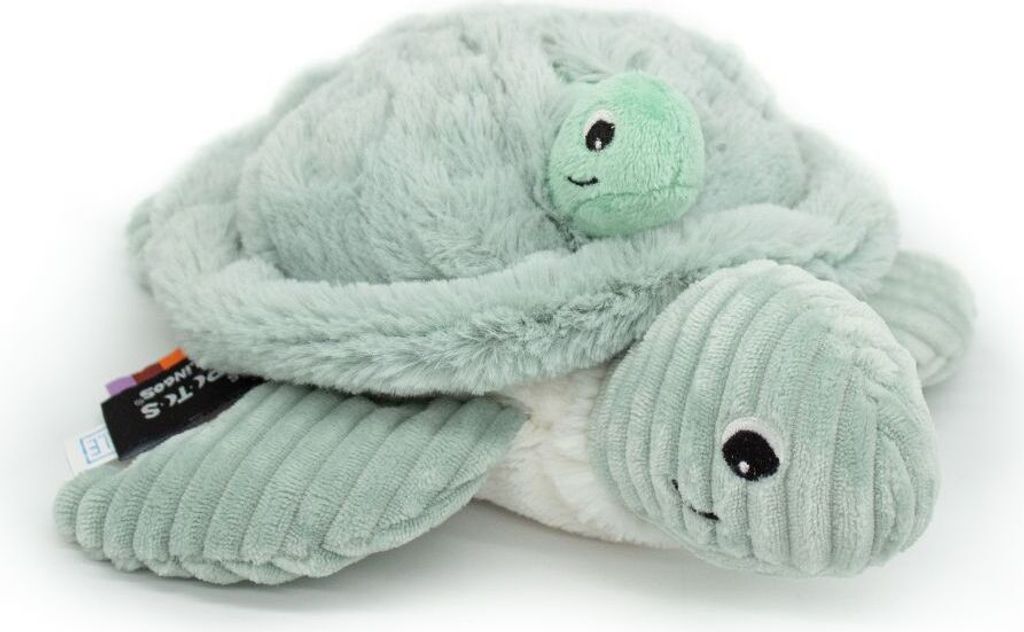 Tortue en peluche, maman avec bébé, menthe Image du produit 
