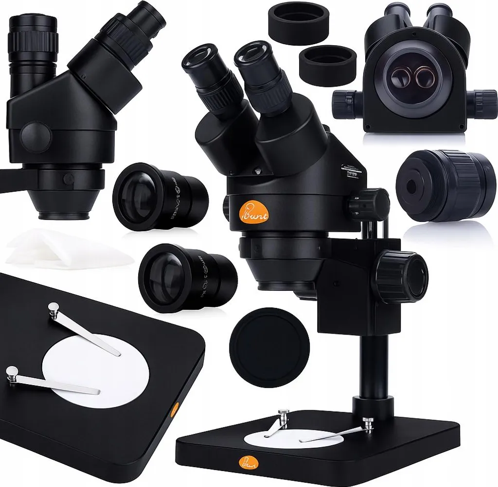 Microscope Trinoculaire Stéréoscopique Rosfix pour Électronique et Labo 7-45x - 13