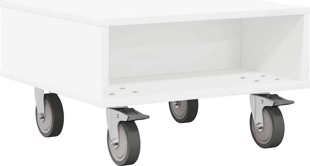 Tavolino vidaXL Bianco 50x50x30 - Il compagno di Pizza e Netflix