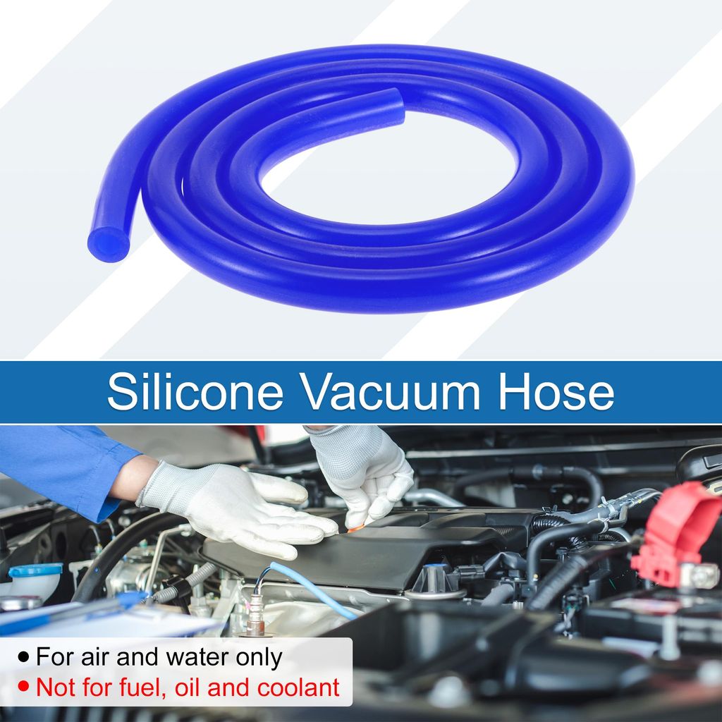 Silikon-Vakuumschlauch Hochtemperatur 3,3 Ft 5/16" 8mm ID 3,5mm Dicke Automobil-Vakuumschlauch Blau 1 Stk 130PSI Max Druck