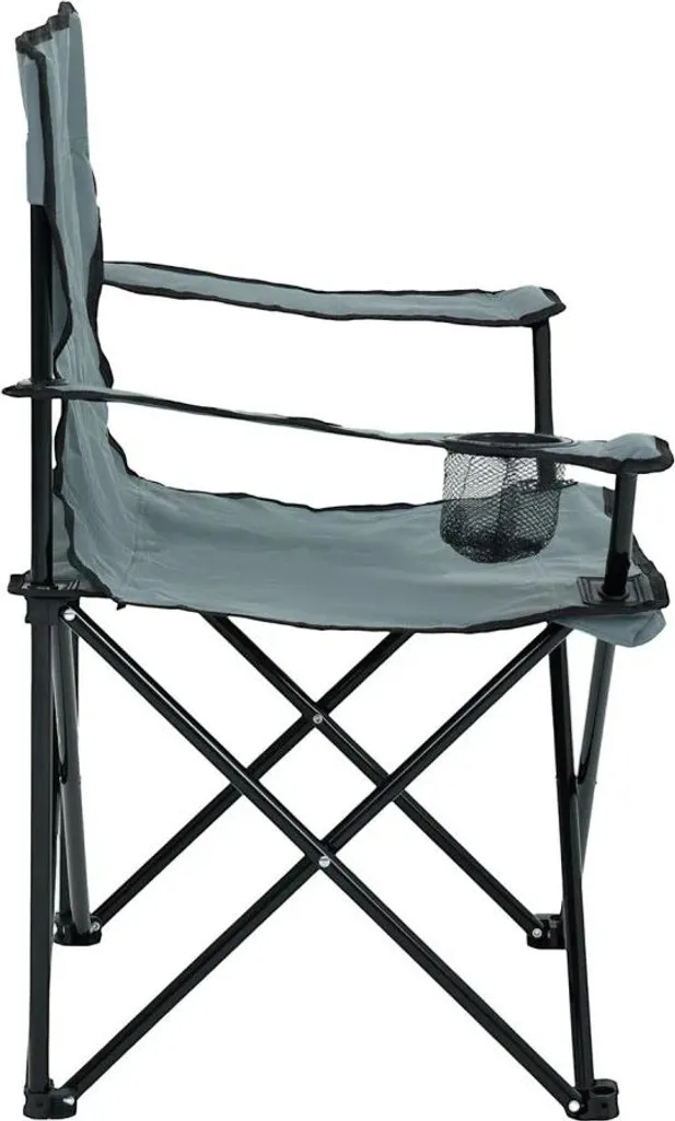 Chaise de camping ZARUN pliante et compacte - Modèle gris haute qualité - 3