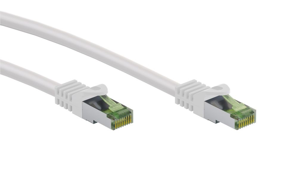 Goobay GHMT-es CAT 8.1 Patchkabel, S/FTP (PiMF), weiß (61103)