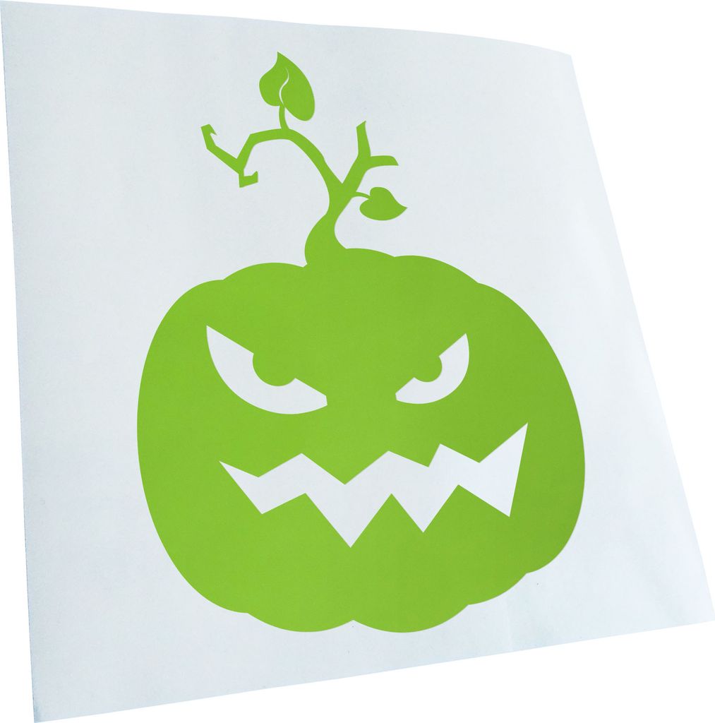 Kiwistar - Autoaufkleber - Evil Pumpkin fies Horror Kürbis Heckscheibenaufkleber - Aufkleber für Auto Kfz Fahrrad, LKW, Truck Mofa
