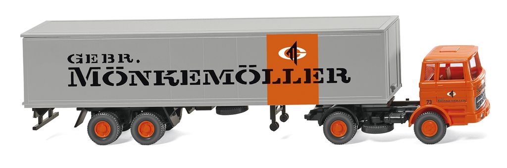 Wiking LKW MB 1620 K-Sz Koffersattelzug Gebr. Mönkemöller 054201