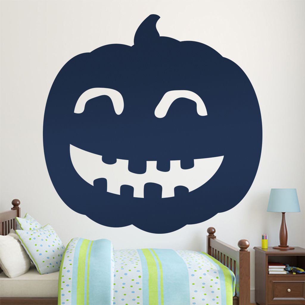 KIWISTAR Kürbis - Lachen Fröhlich Halloween Wandtattoo in 6 Größen - Wandaufkleber Wall Sticker - Dekoration, Küche, Wohnzimmer, Schlafzimmer,...
