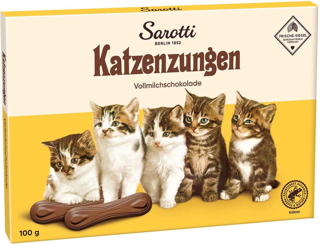 Sarotti Katzenzungen Vollmilch mit feinstem Kakao 100g 5er Pack