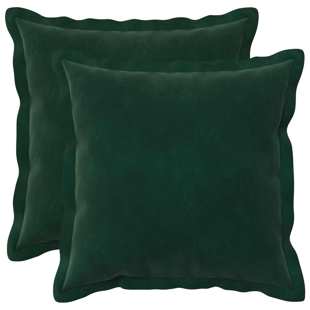 vidaXL Kissen mit Kissen HOUTEN 2 Stk. Dunkelgrün Samt Produktbild 