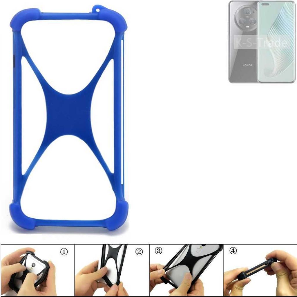 K-S-Trade Handy Hülle kompatibel mit Honor Magic5 Pro Silikon Schutzhülle Cover Case Bumper Silikoncase TPU Softcase Schutz Hülle Smartphone