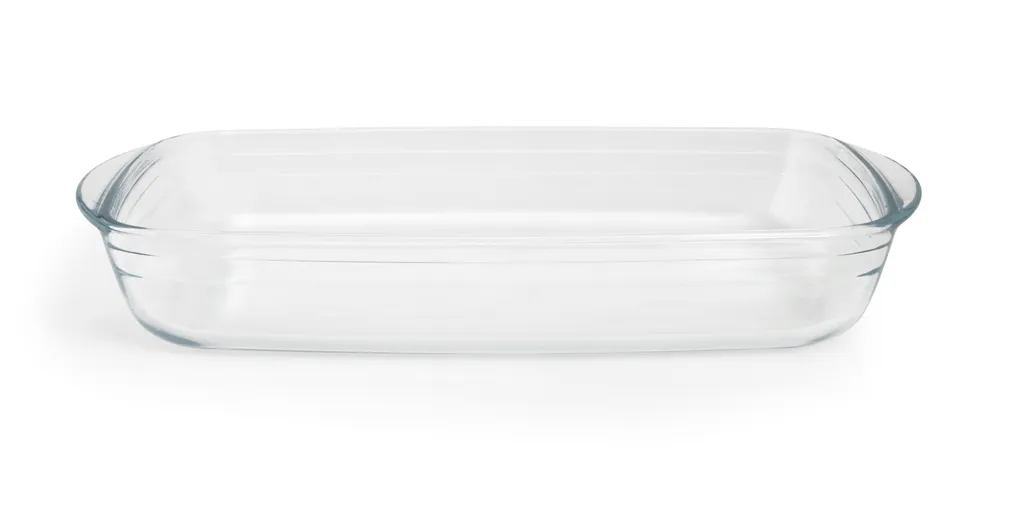 Excelsa Natural Baking Teglia in Vetro Borosilicato 39x24x6.5 cm - Trasparente