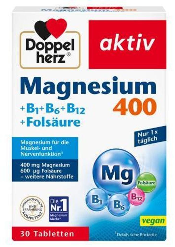 Doppelherz Magnesium 400 mg Tabletten 30 St Produktbild 