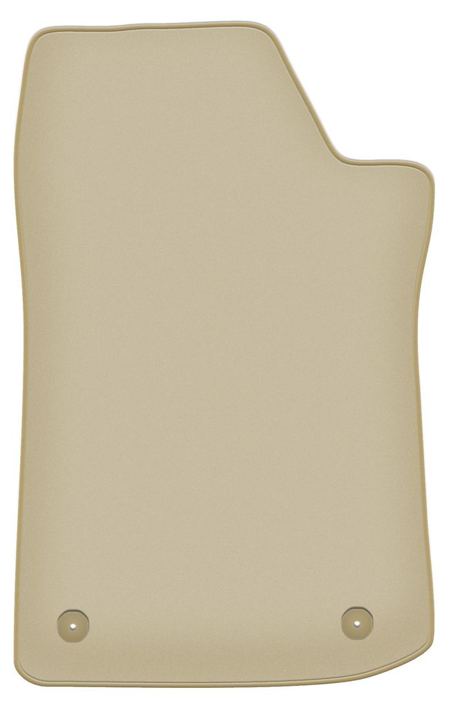 Fahrerfußmatte Velours PREMIUM beige passend für Jeep Gladiator (2019-, 0) – mit Befestigungen – passgenau
