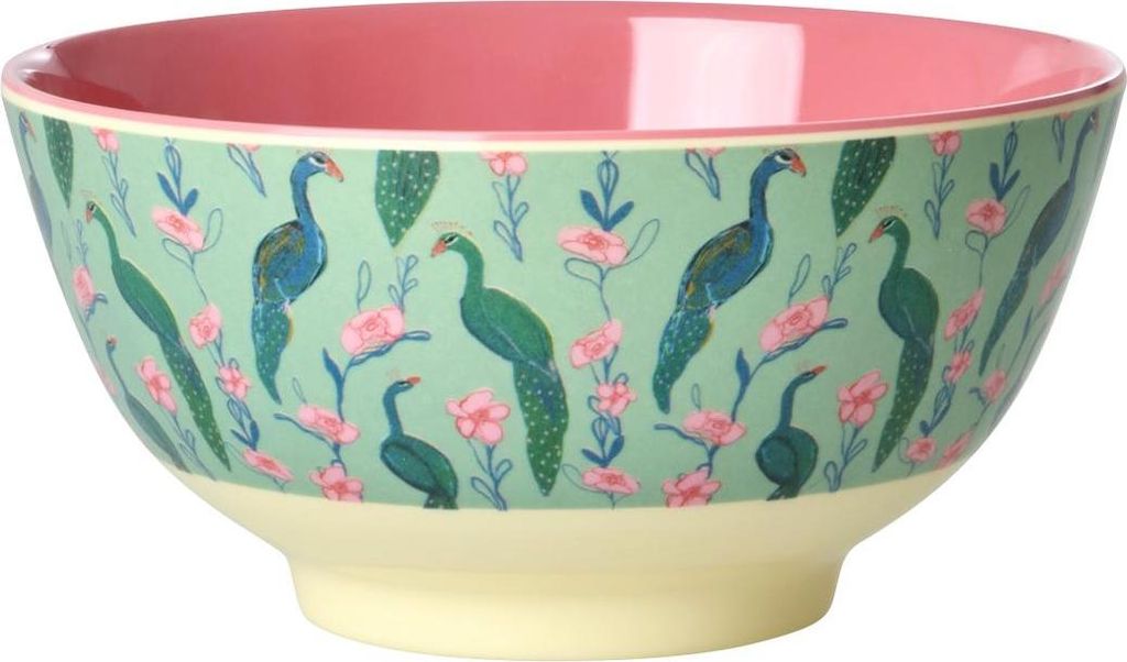 Rice Melamin Schüssel - Pfau Motiv Grün 700ml
