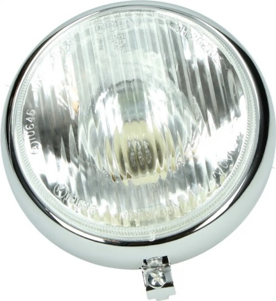 Phare avant Zündapp 517 modèle 1973 haute luminosité avec cuvelage robuste
