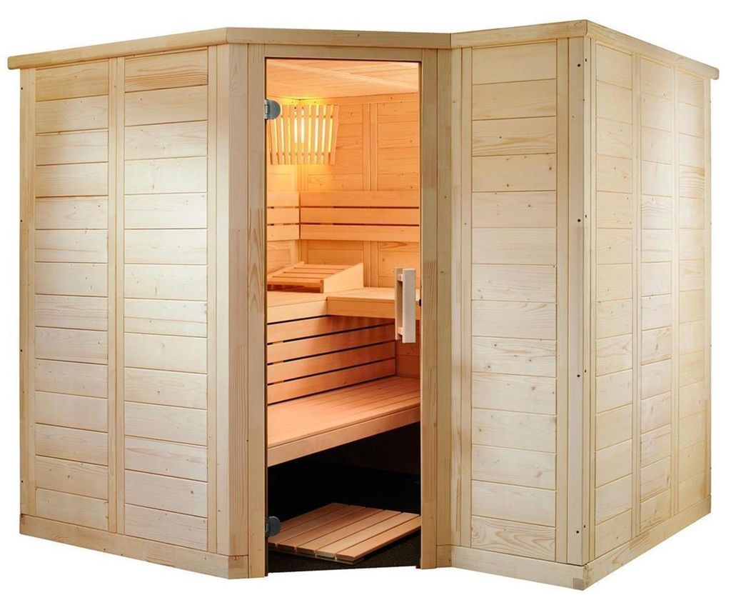 Harvia Polaris Large Massivsauna aus Fichte Saunakabine ca. 234x206x204 cm