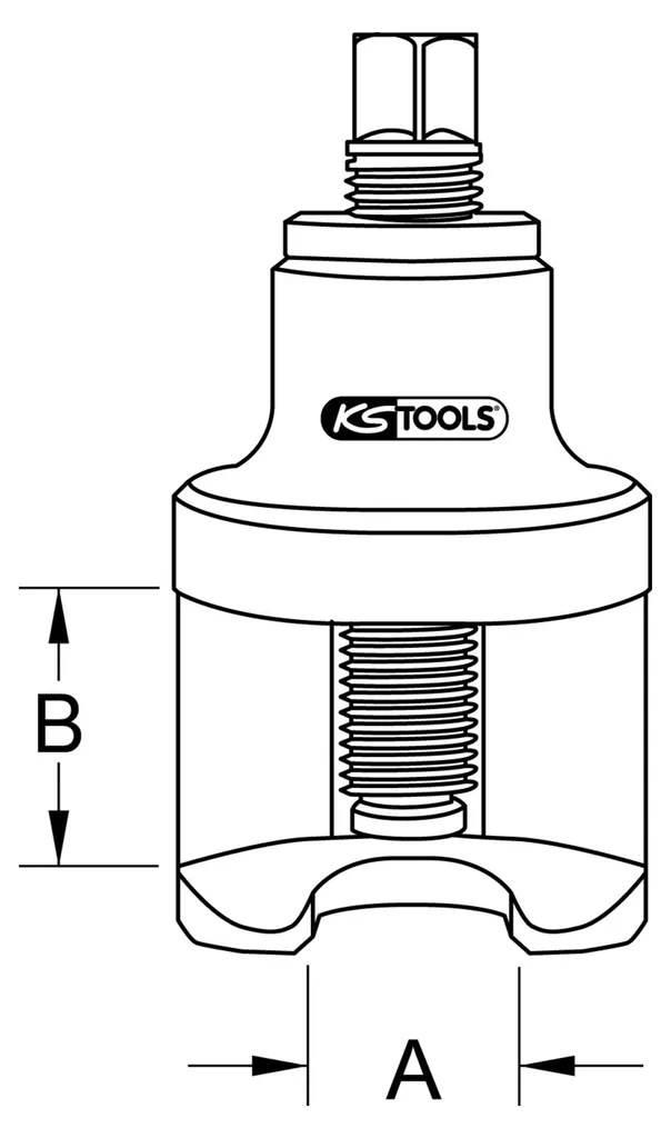 KS Tools 450.0085 Vibro-Impact Cloche d'extraction à rotule 35x60 mm - 4