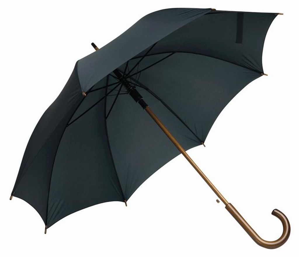 L-Merch - "Boogie" Stockschirm Holzgriff LT5442 (89 cm x 103 cm) (Dunkelblau)