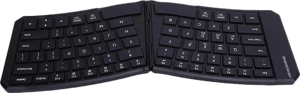 Clavier rechargeable Bluetooth pliable - Forme ergonomique en V pour iOS