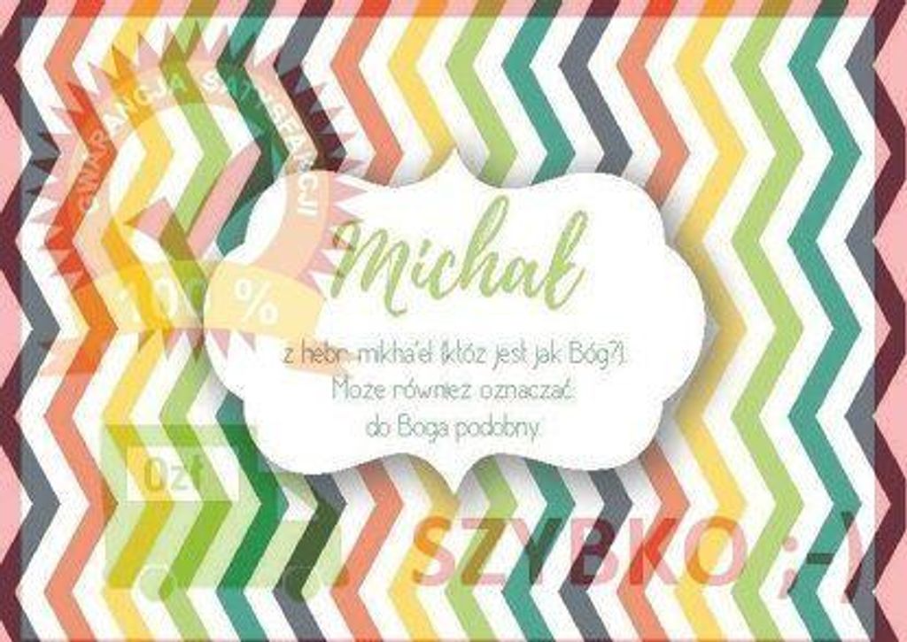 Magnet mit Namen – Michał – Szaron
