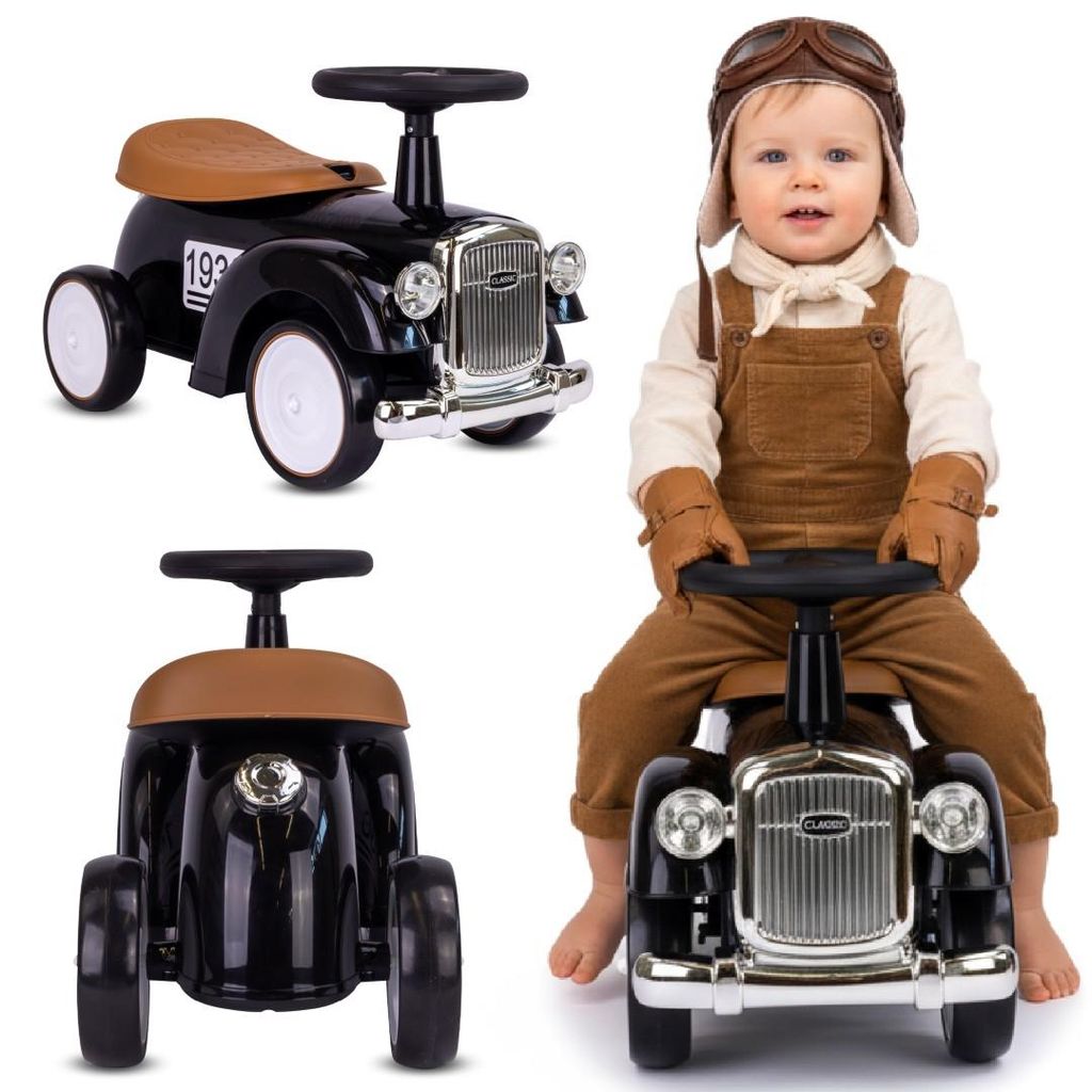 Dětské vozidlo Push along car Dětské chodítko Retro černé Obrázek produktu 