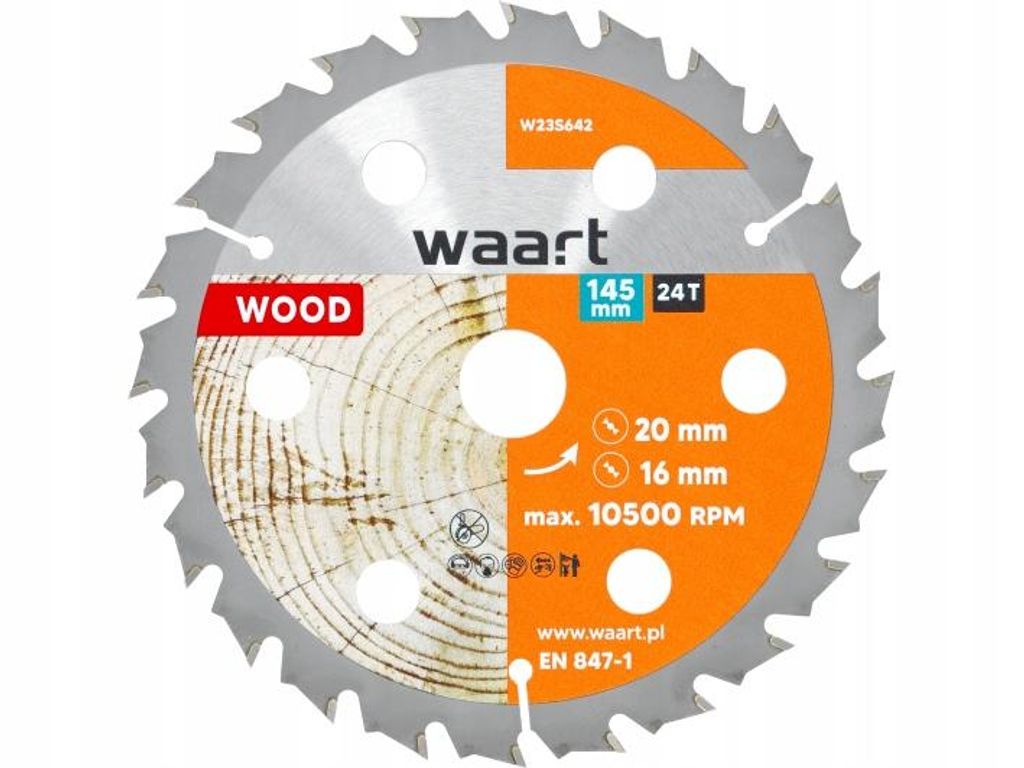 Lame de scie WIDIA 145 x 20 mm, 24 dents, dents WIDIA pour Image du produit 