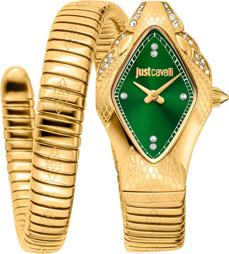 Just Cavalli JC1L306M0045 - Montre Femme Chic avec Bracelet en Acier Doré
