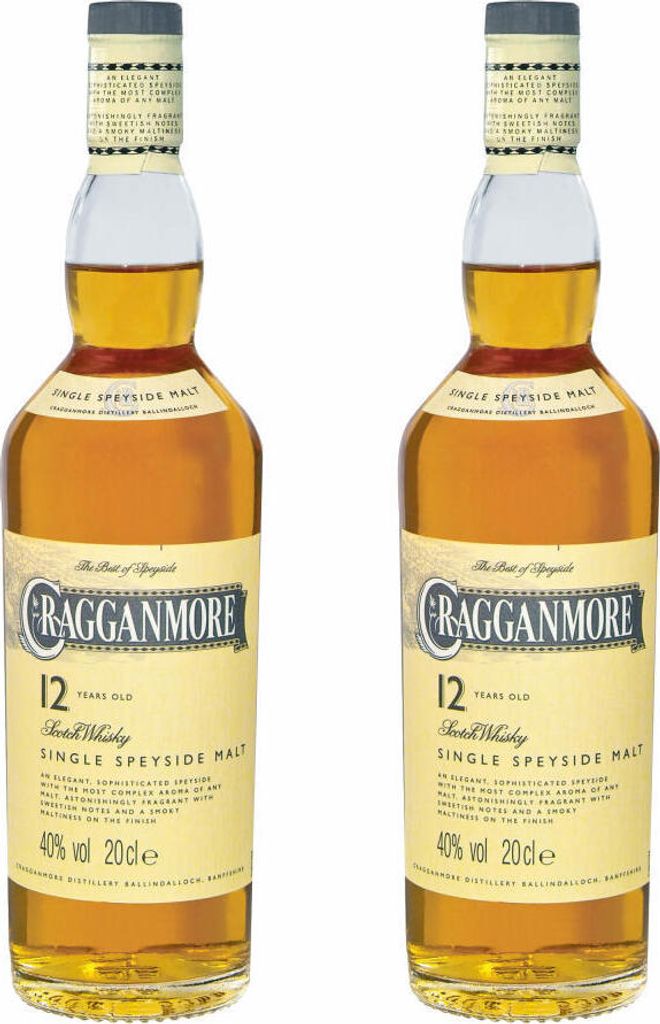 Cragganmore 12 Years / Jahre, 2er, Single Malt, Whisky, Scotch, Alkohol, Alokoholgetränk, Flasche, 40%, 200 ml, 701742
