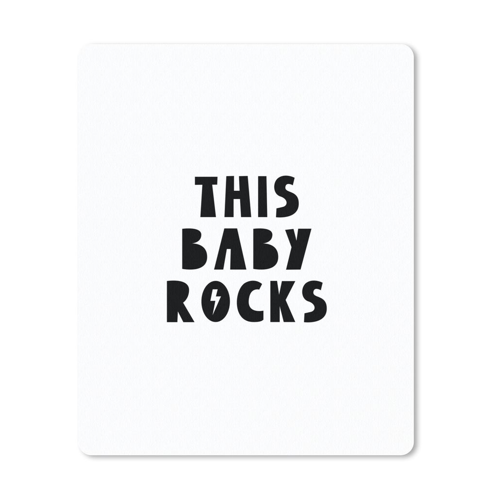 MuchoWow Mauspad Mousepad Zitate - Dieses Baby rockt - Baby - Kinder - Sprichwörter 19x23 cm - Mousepads - Maus Mat - Pad - Mausunterlage - Maus...