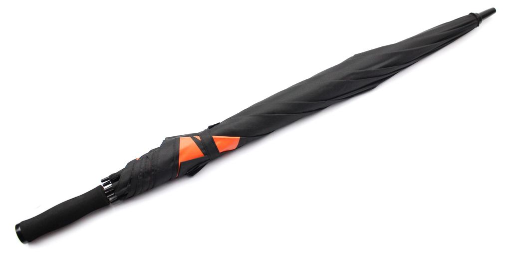 KTM Regenschirm XXL Ø132cm Stockschirm Schwarz mit Logo Produktbild 