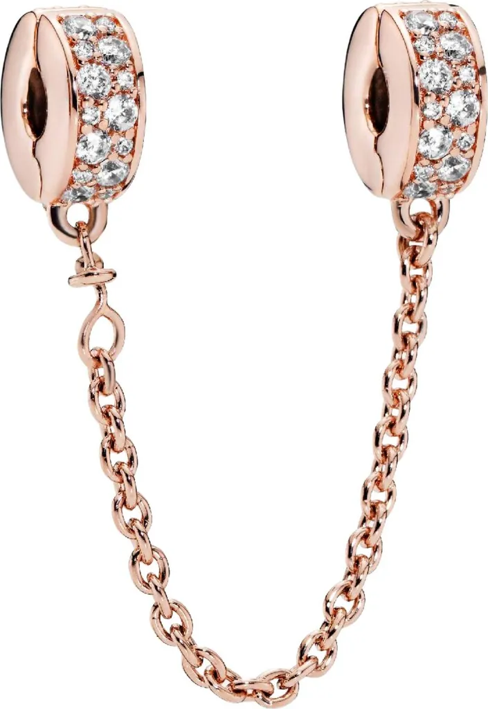 Collier Anti-Rotation avec Clip Pavé Clair pour un Pendentif Fixe